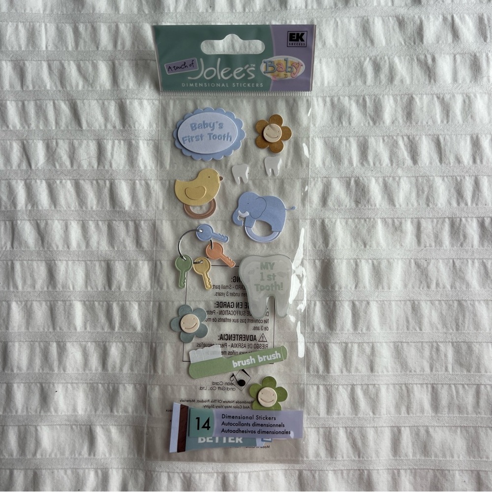 A Touch of Jolee’s Baby’s First Tooth Dimensional Sticker Set